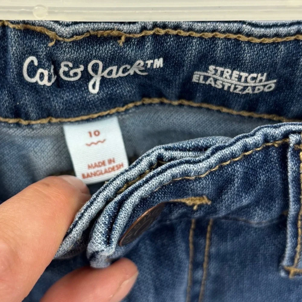 Cat & Jack Jeans Kids Size 10 Blue Stretch Medium Wash Denim Pants School Basic
